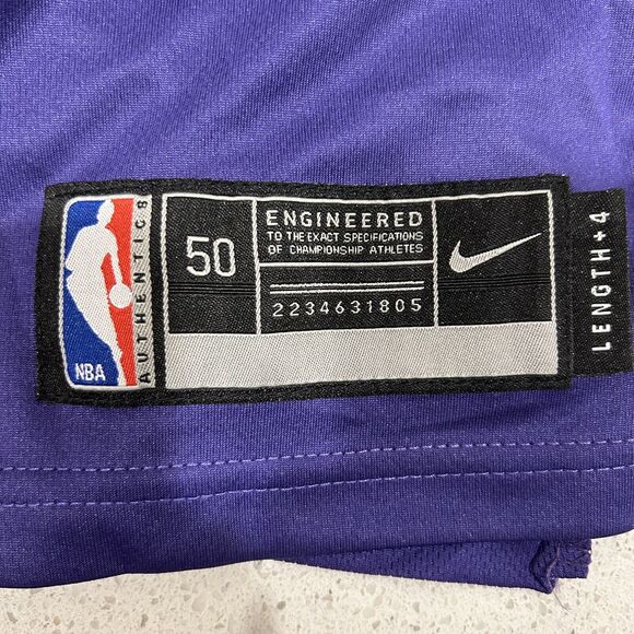 Nike NBA Phoenix Suns Devin Booker #1 Purple Jersey Size 50 w/ Length +4 - Picture 6 of 9